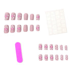 Nail Art Set Heart & Polka Dot 24 Piece