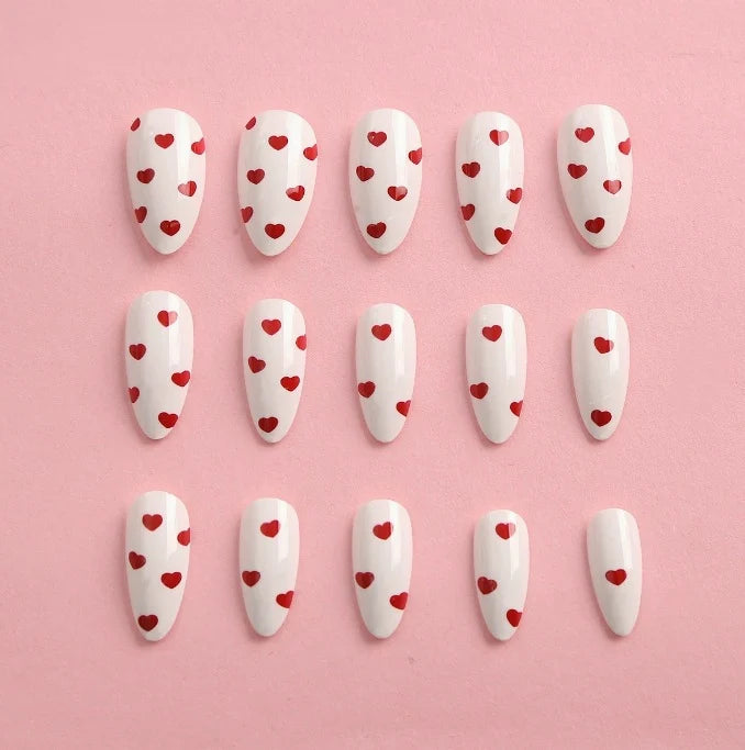 Nail Art Set Heart Stickers & Long-Lasting Polish