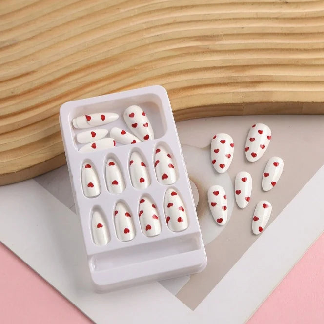 Nail Art Set Heart Stickers & Long-Lasting Polish