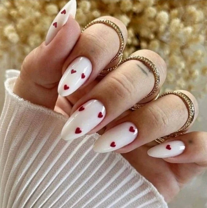 Nail Art Set Heart Stickers & Long-Lasting Polish