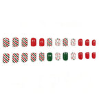 Nail Art Set Holiday-Themed 24-Piece Chip-Resistant