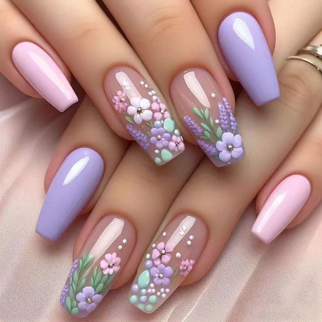 Nail Art Set Intricate Floral Decals & Tools Included