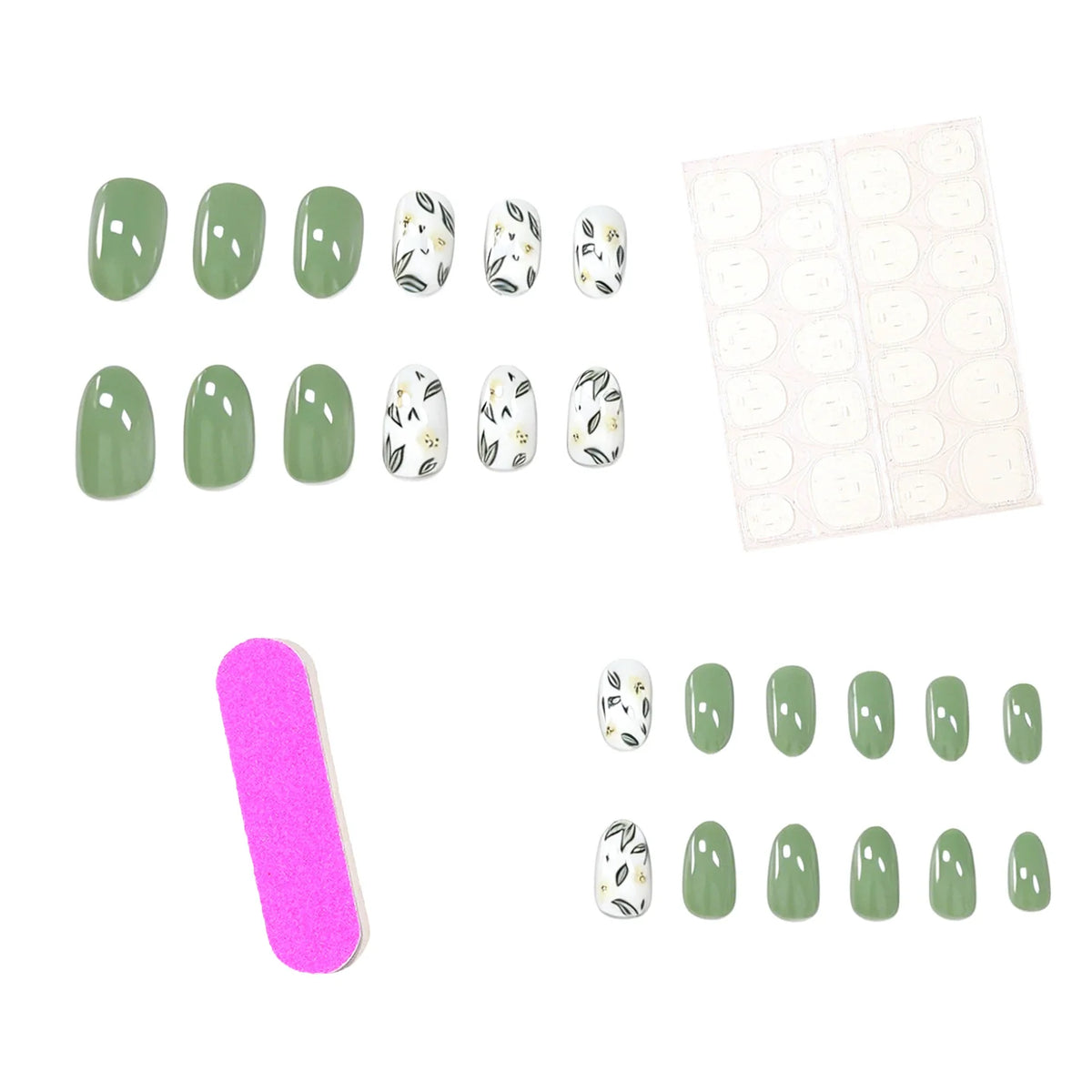 Nail Art Set Intricate Floral Designs Brushes & Stencils