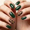 Nail Art Set Light Pink Leopard Accent 24-Piece