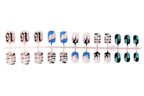 Nail Art Set Modern Graphic Designs Shimmering Accents