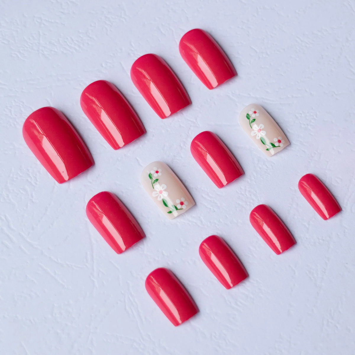 Nail Art Set Quick-Drying Polishes & Floral Stickers
