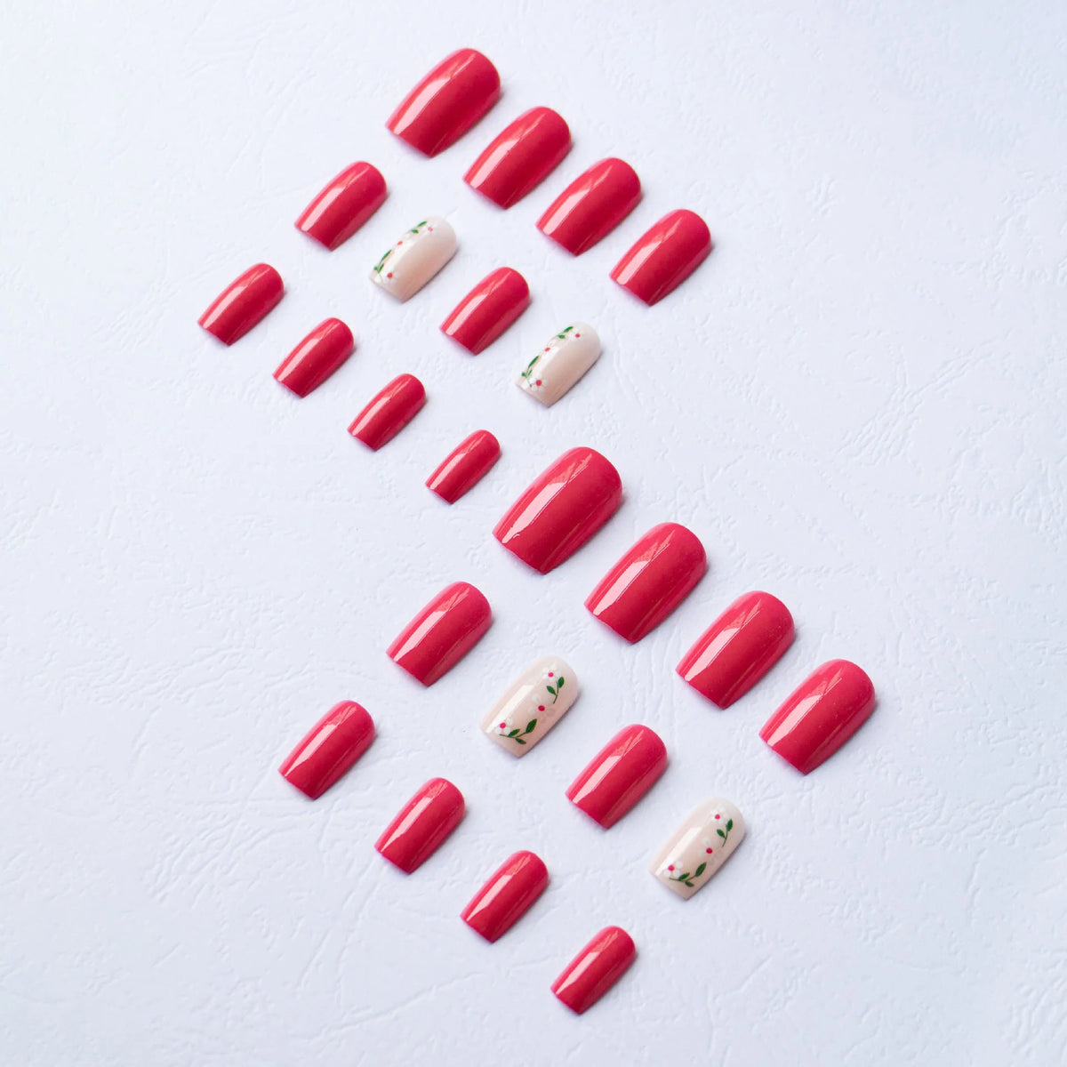 Nail Art Set Quick-Drying Polishes & Floral Stickers