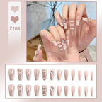 Nail Art Set Ready-to-Apply Rhinestones & Bows