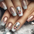 Nail Art Set Reindeer & Snowflake Easy Apply & Remove