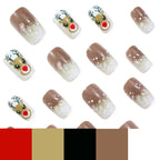 Nail Art Set Reindeer & Snowflake Easy Apply & Remove