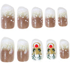 Nail Art Set Reindeer & Snowflake Easy Apply & Remove