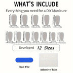 Nail Art Set Reusable Easy-Apply Skin-Friendly