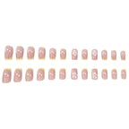 Nail Art Set Salon-Quality Floral French Tip 24-Piece