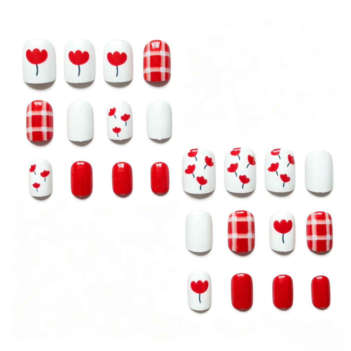 Nail Art Set Seasonal Floral Clear Nude Jelly