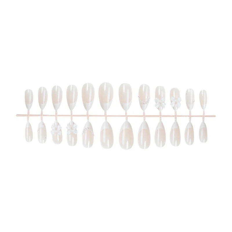 Nail Art Set Self-Adhesive 3D Bows & Pearl Accents