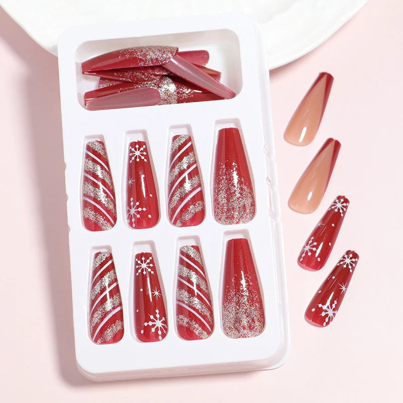 Nail Art Set Self-Adhesive Festive Glitter