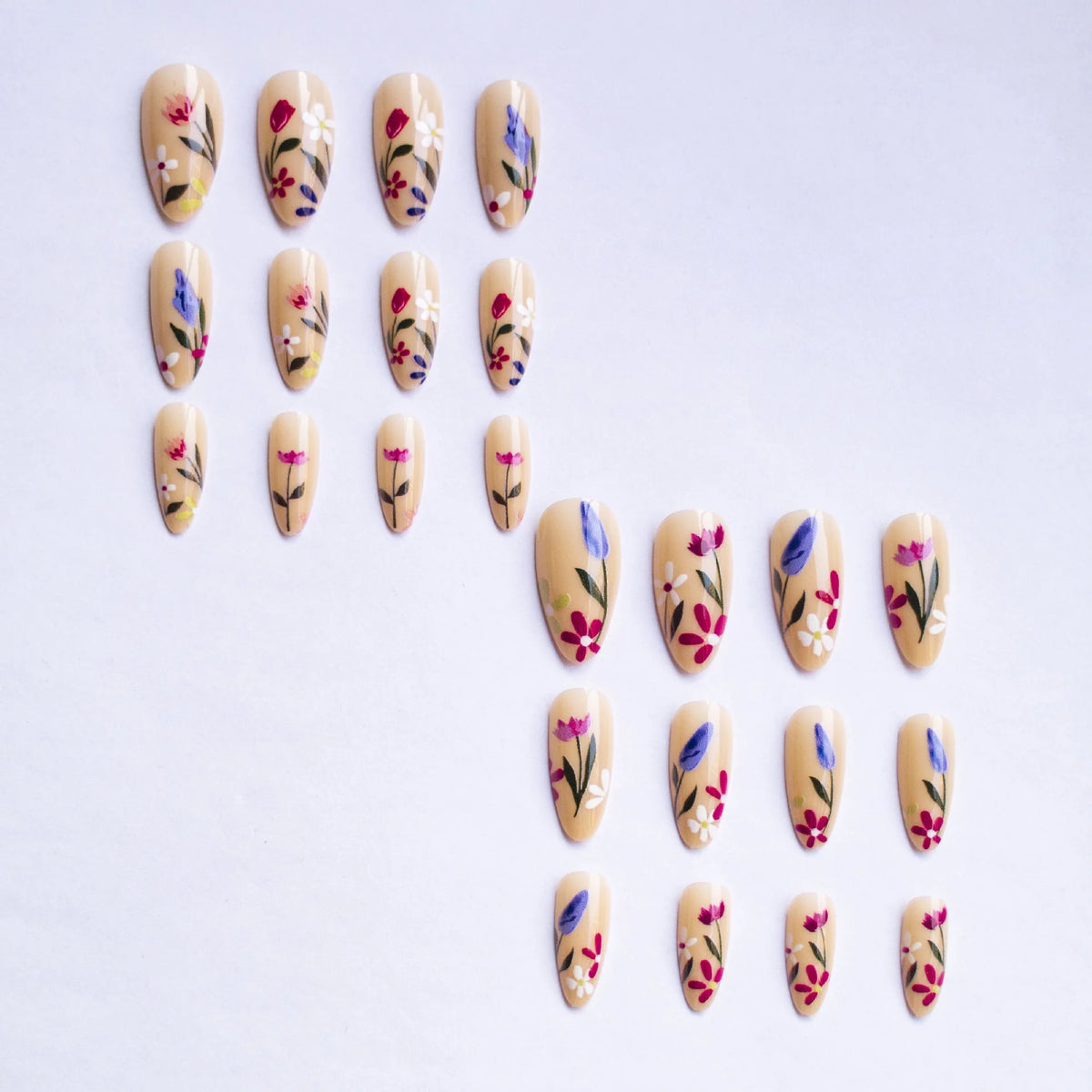Nail Art Set Self-Adhesive Floral Designs