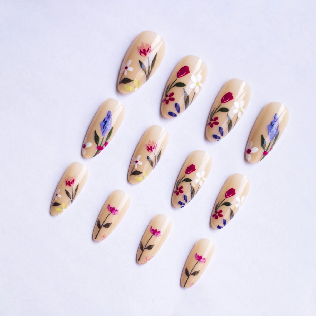 Nail Art Set Self-Adhesive Floral Designs