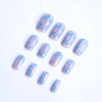 Nail Art Set Self-Adhesive Intricate Floral Chip-Resistant