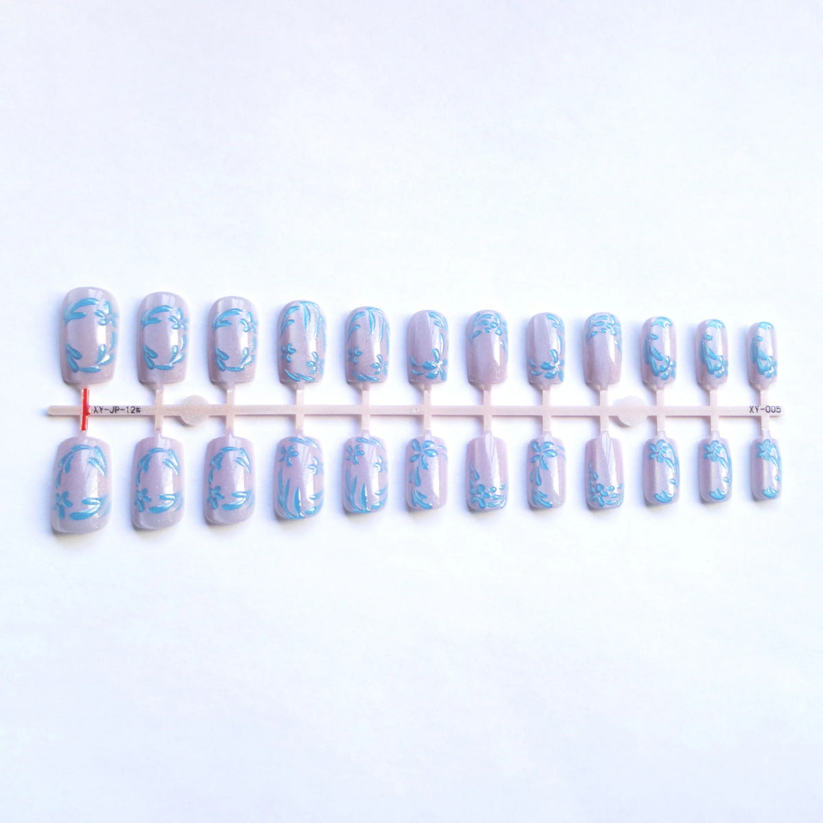 Nail Art Set Self-Adhesive Intricate Floral Chip-Resistant