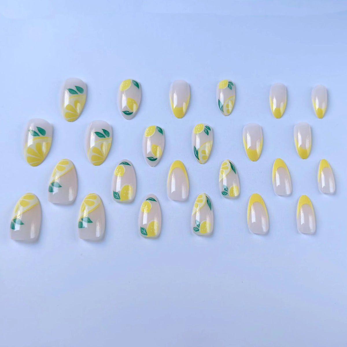 Nail Art Set Self-Adhesive Lemon & Floral Designs