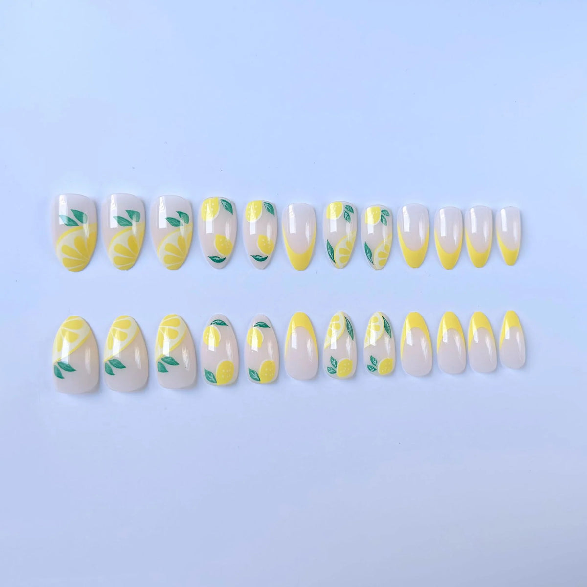 Nail Art Set Self-Adhesive Lemon & Floral Designs