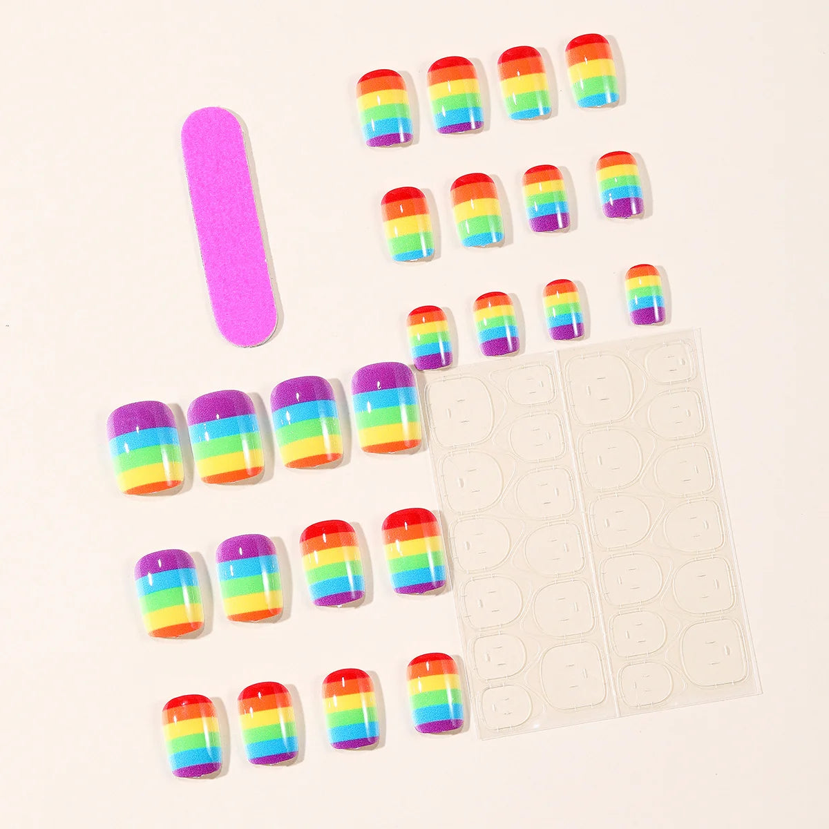 Nail Art Set Stratified Rainbow Long-Lasting Gloss
