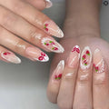 Nail Art Set Strawberry & Bow Easy Application