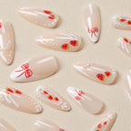 Nail Art Set Strawberry & Bow Easy Application