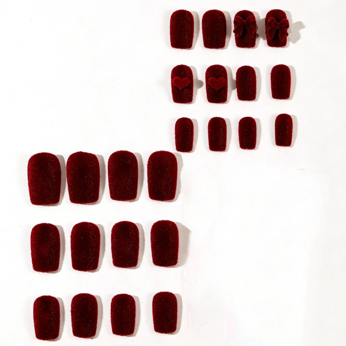 Nail Art Set Velvet Finish Soft-Touch 24-Piece