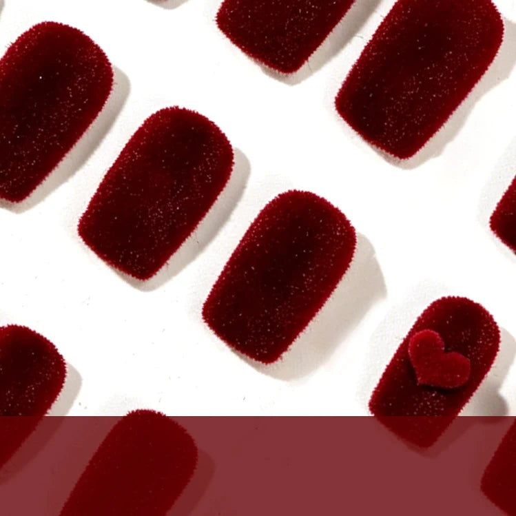 Nail Art Set Velvet Finish Soft-Touch 24-Piece