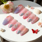 Nail Art Set Vibrant Patterns & Gem Accents