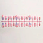 Nail Art Set Vibrant Patterns & Gem Accents
