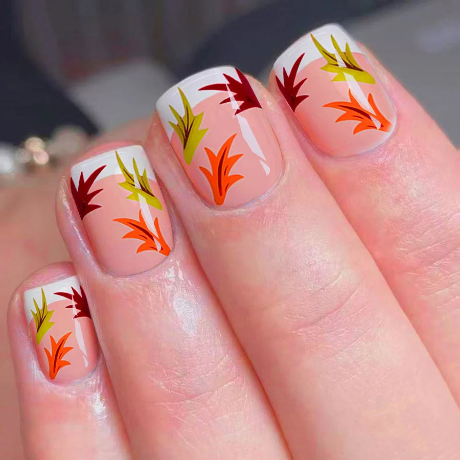Nail Art Stickers Floral Glossy Self-Adhesive