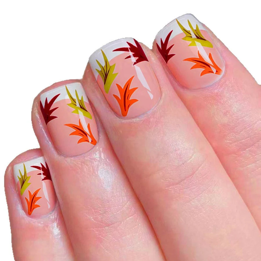 Nail Art Stickers Floral Glossy Self-Adhesive