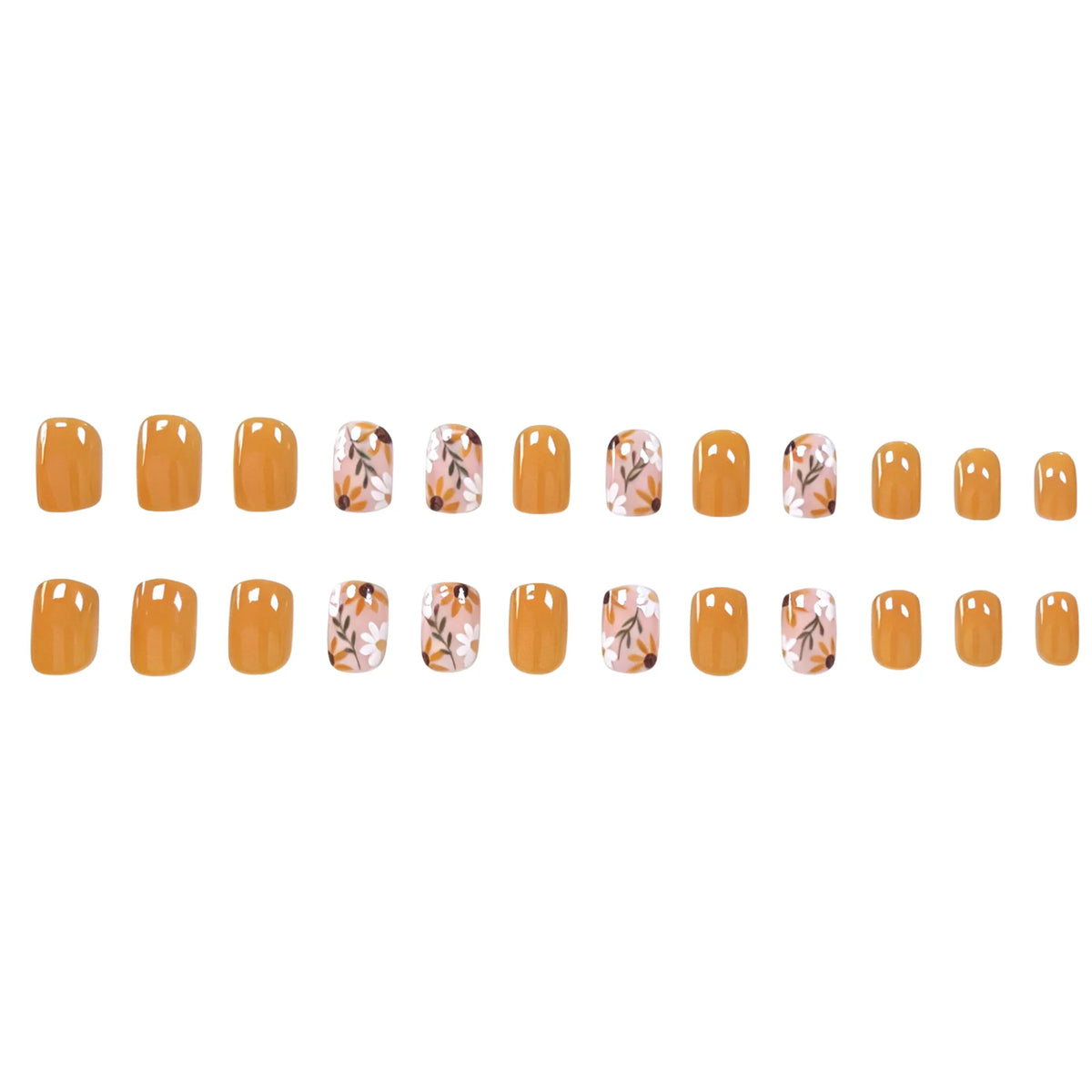 Nail Art Stickers Floral Long-Lasting Set of 24