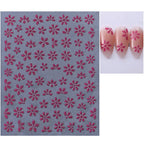 Nail Art Stickers Floral Peel-And-Stick Long-Lasting