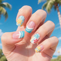 Nail Art Stickers Floral Peel-And-Stick Set of 24