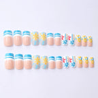 Nail Art Stickers Floral Peel-And-Stick Set of 24