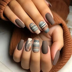 Nail Art Stickers Geometric Chip-Resistant Gelatin & Rolled Strips