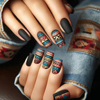 Nail Art Stickers Geometric Chip-Resistant Gelatin & Rolled Strips