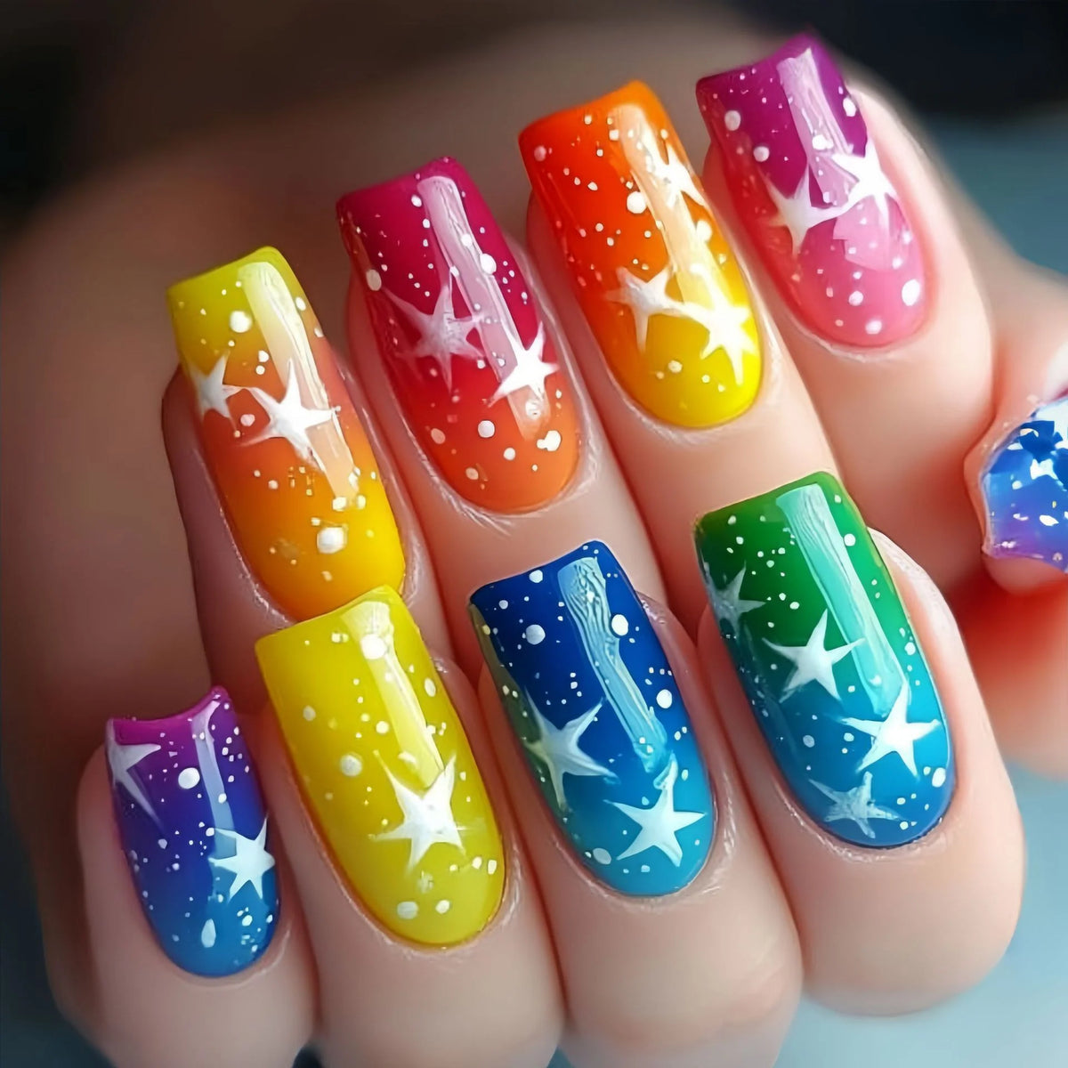 Nail Art Stickers Ombre Starry Peel & Stick