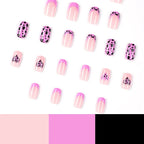 Nail Art Stickers Self-Adhesive Hearts & Leopard Print