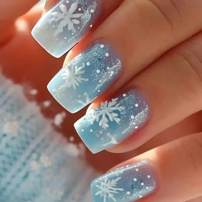 Nail Art Strips Holiday Snowflake & Ornament Easy-Apply