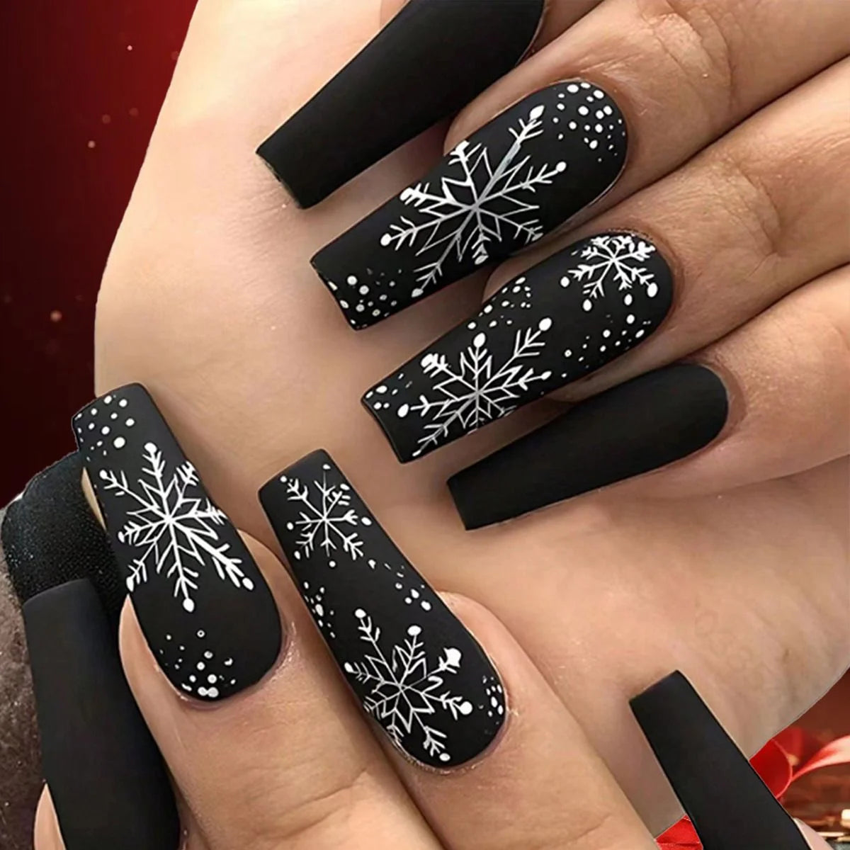 Nail Art Strips Holiday Snowflake & Ornament Easy-Apply