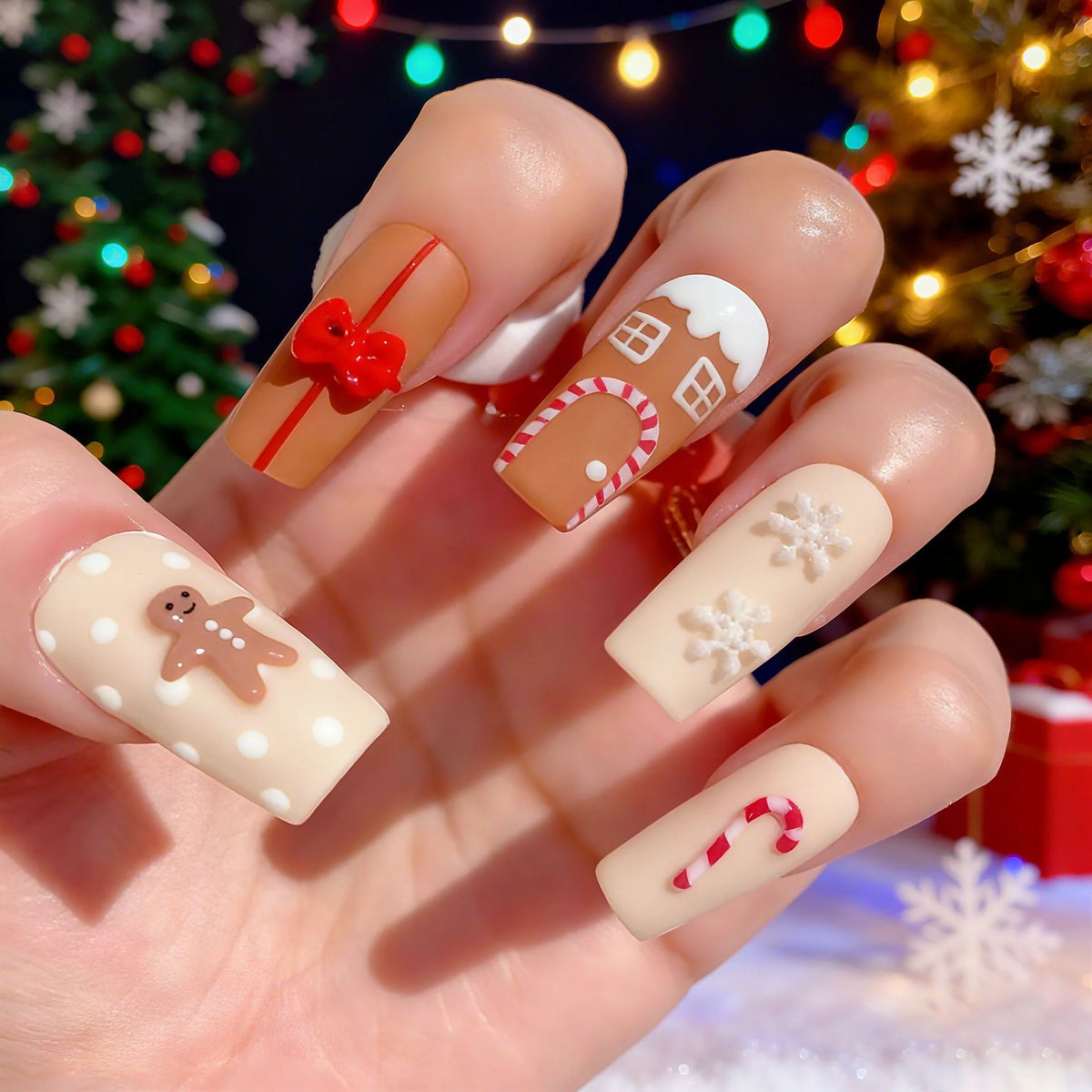 Nail Art Strips Holiday Snowflake & Ornament Easy-Apply