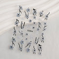 Nail Art Transfer Stickers Floral Peel And Apply Skin-Safe