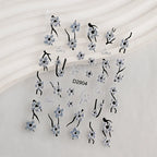 Nail Art Transfer Stickers Floral Peel And Apply Skin-Safe