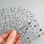 Nail Art Transfer Stickers Floral Peel And Apply Skin-Safe