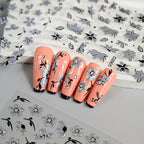 Nail Art Transfer Stickers Floral Peel And Apply Skin-Safe